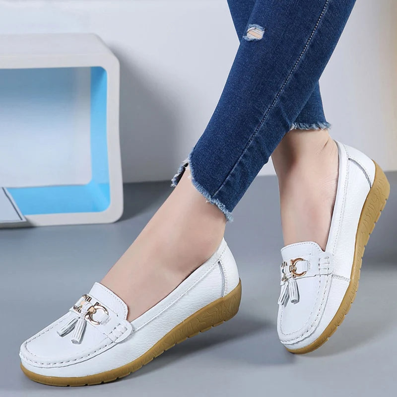 Leren Ballerina Flats met Comfortabel Design