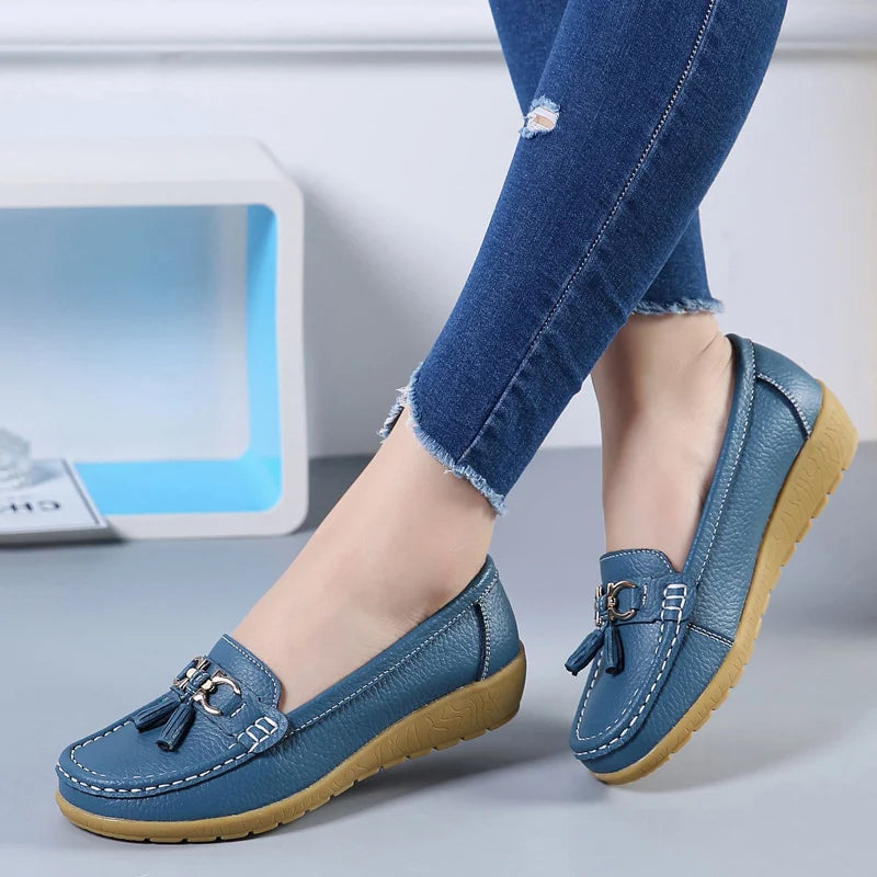 Leren Ballerina Flats met Comfortabel Design