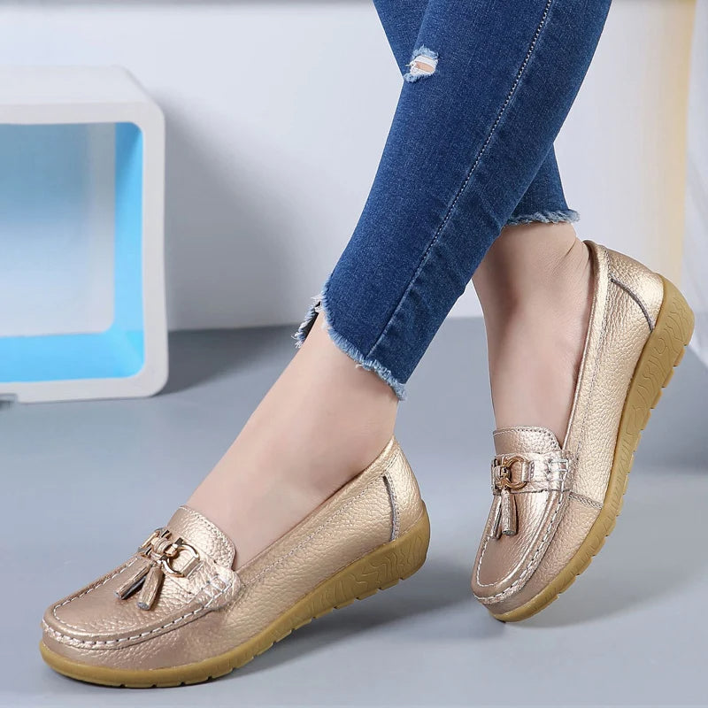 Leren Ballerina Flats met Comfortabel Design