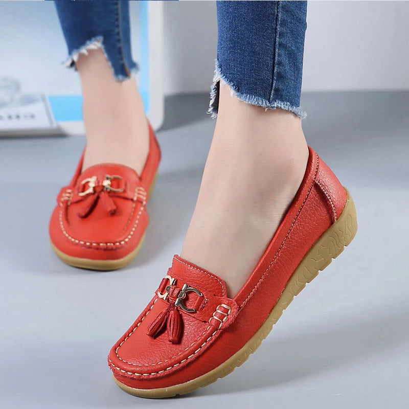 Leren Ballerina Flats met Comfortabel Design