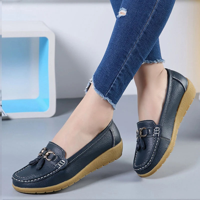 Leren Ballerina Flats met Comfortabel Design