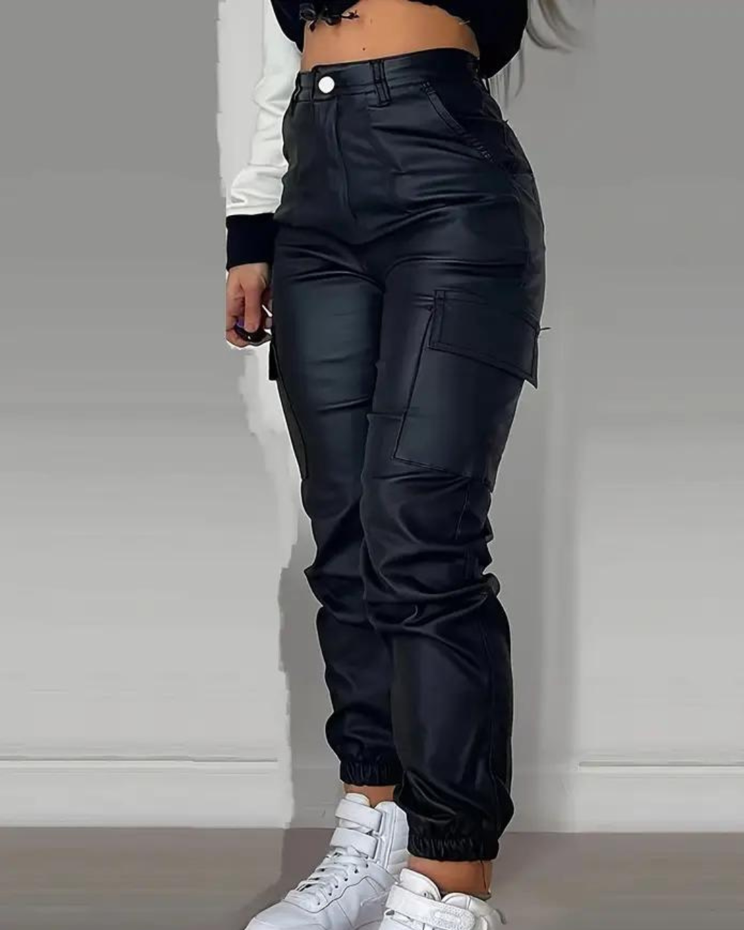 Leren Cargo Broek Dames - Chic Lisa