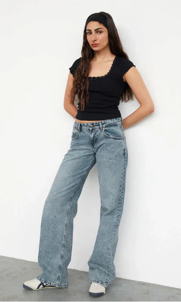 Low Rise Straight-Leg Vintage Dames Jeans