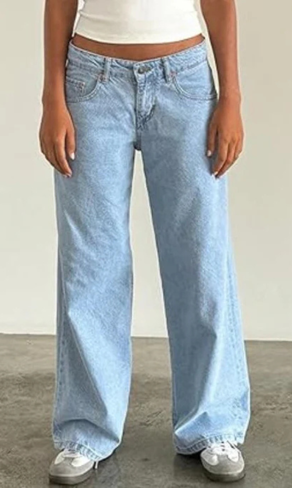 Low Rise Straight-Leg Vintage Dames Jeans