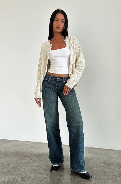 Low Rise Straight-Leg Vintage Dames Jeans