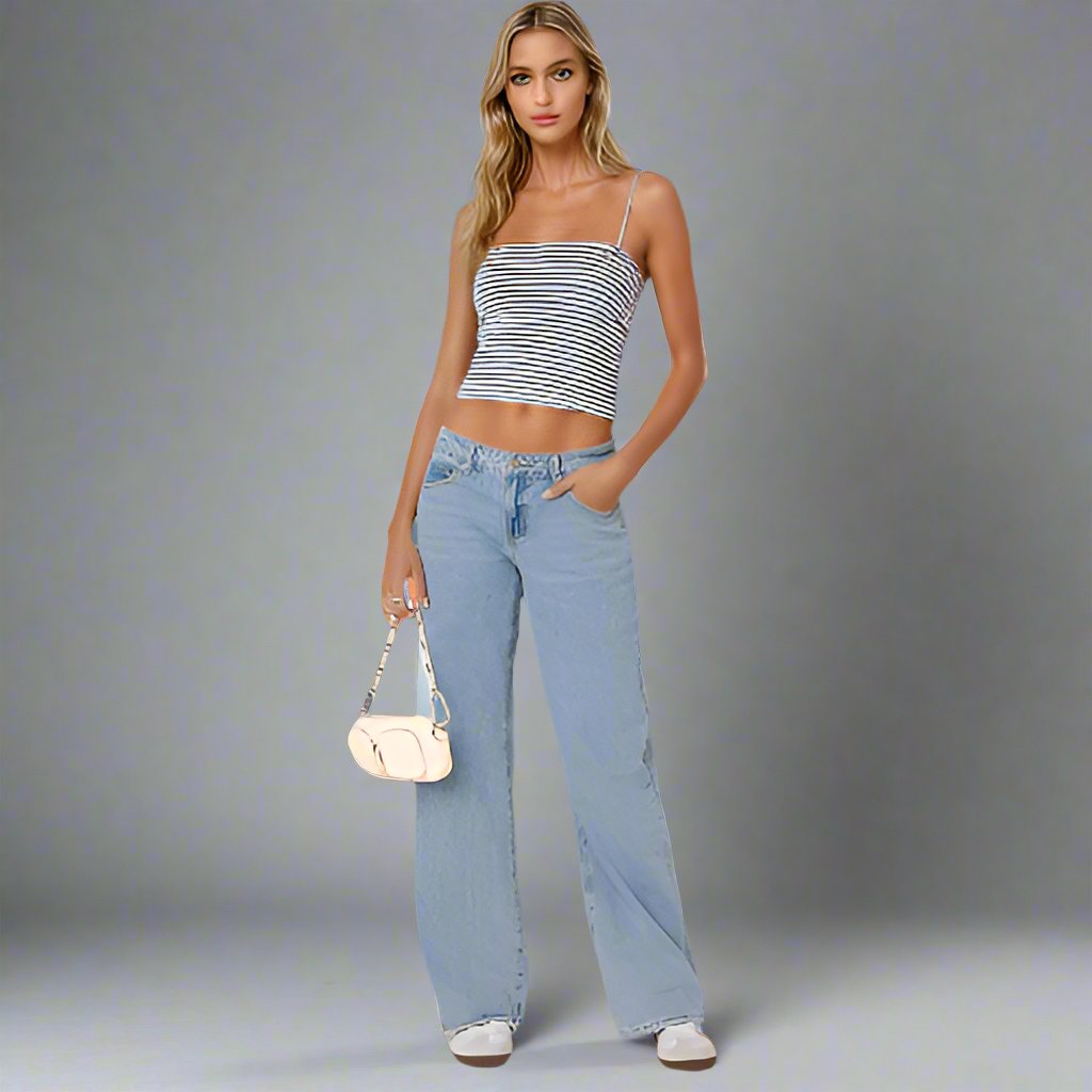 Low Rise Straight-Leg Vintage Dames Jeans