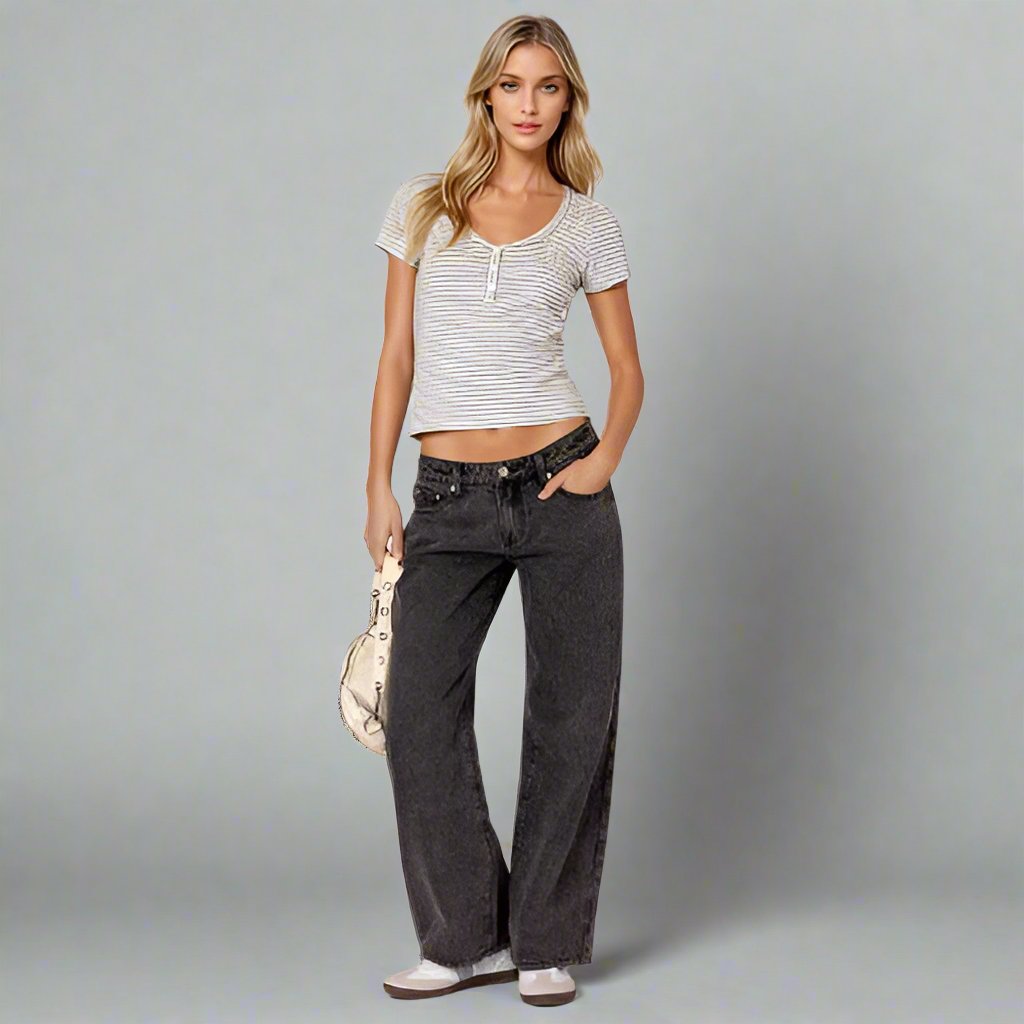 Low Rise Straight-Leg Vintage Dames Jeans
