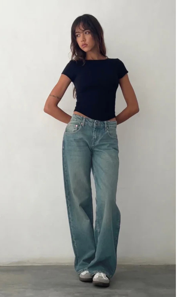 Low Rise Straight-Leg Vintage Dames Jeans