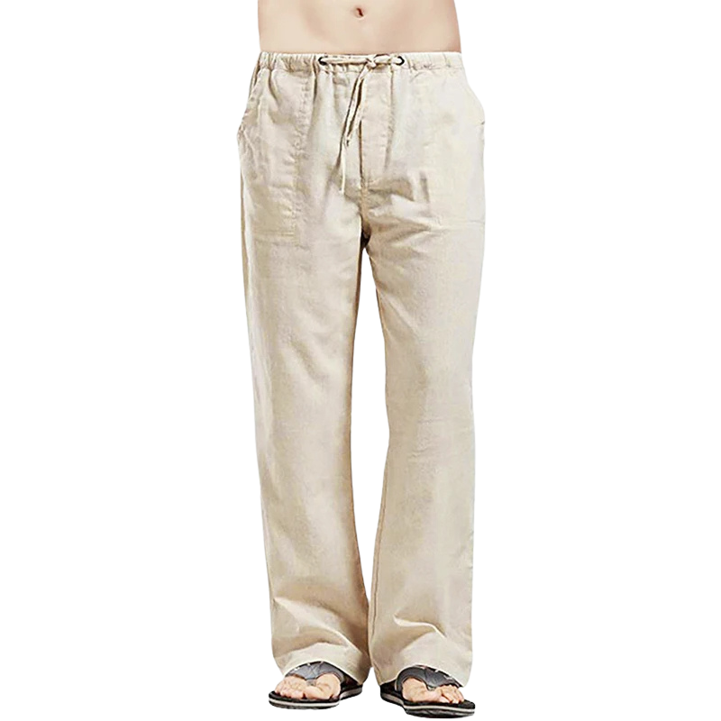 Luchtige Linnen Herenbroek Oversized Comfort Fit