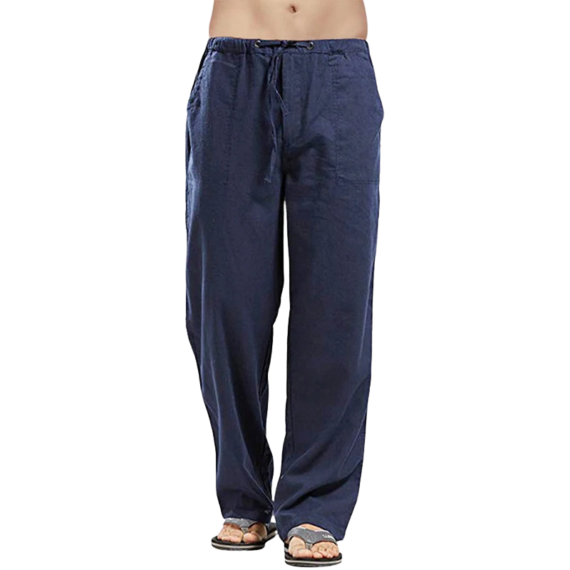 Luchtige Linnen Herenbroek Oversized Comfort Fit