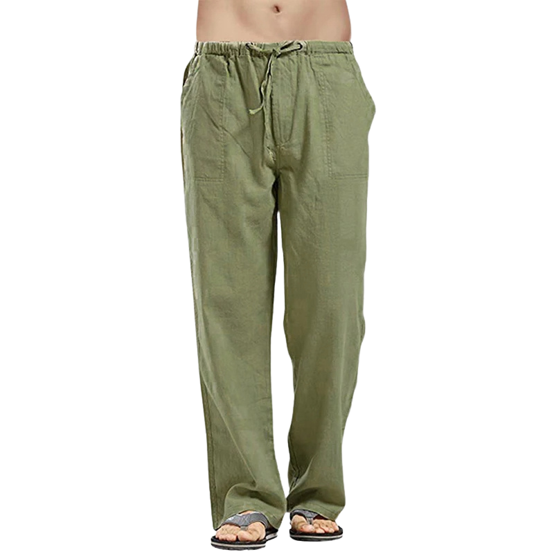 Luchtige Linnen Herenbroek Oversized Comfort Fit