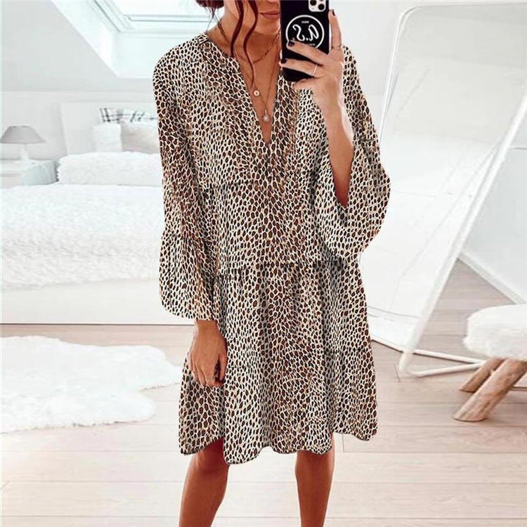 Luipaard Flowy Jurk - Elegante Annabel