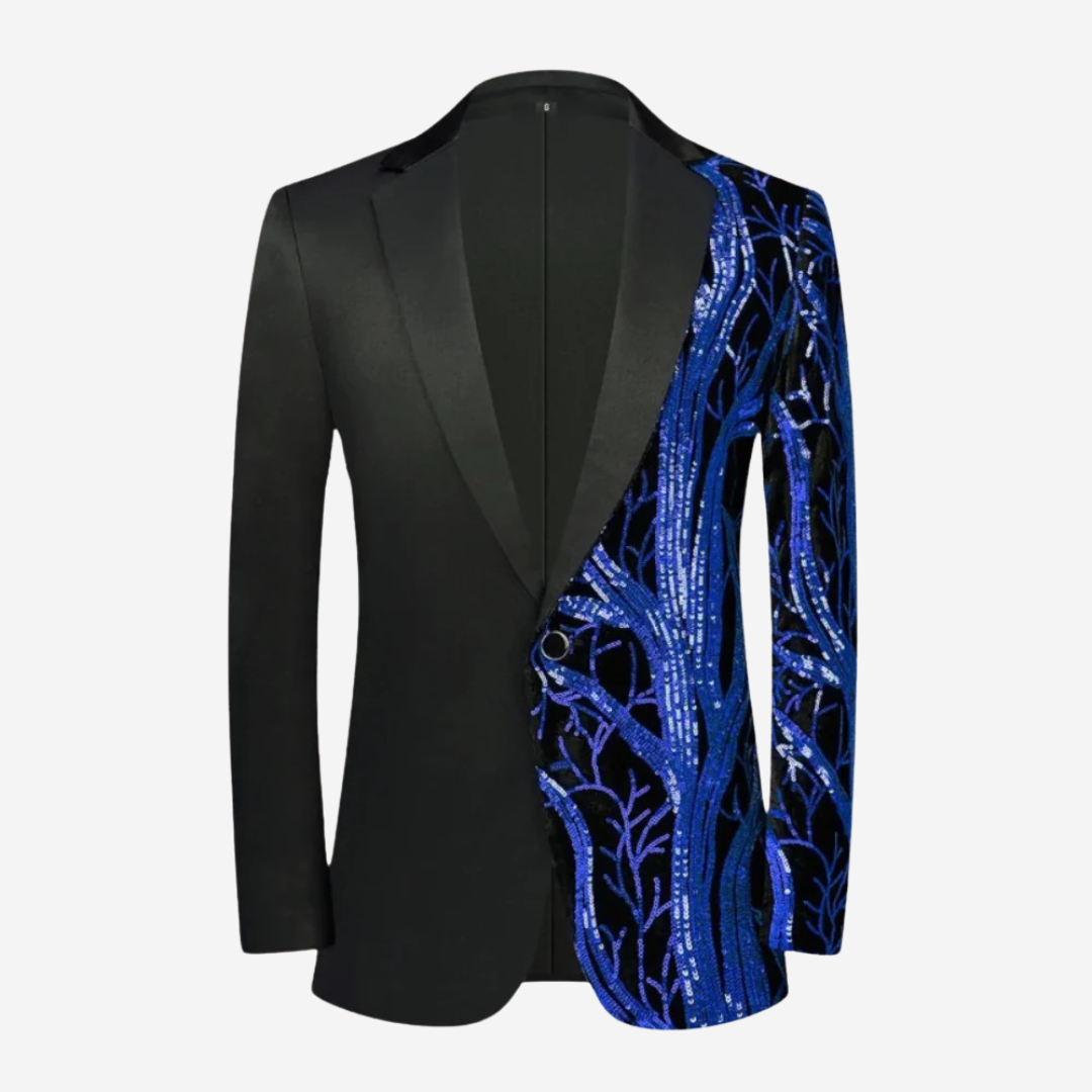 Luxe Herenblazer met Pailletten Design