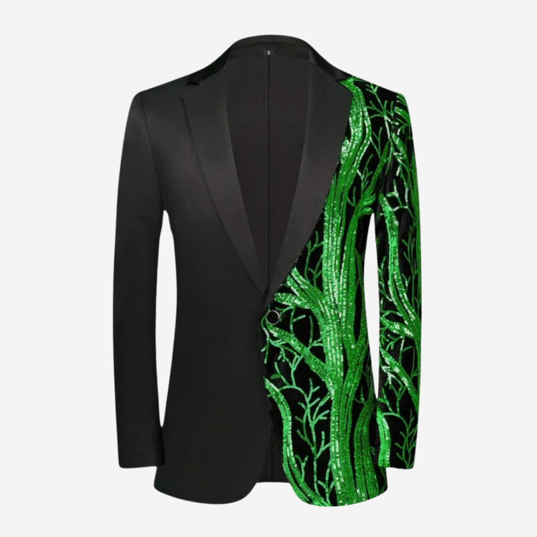 Luxe Herenblazer met Pailletten Design