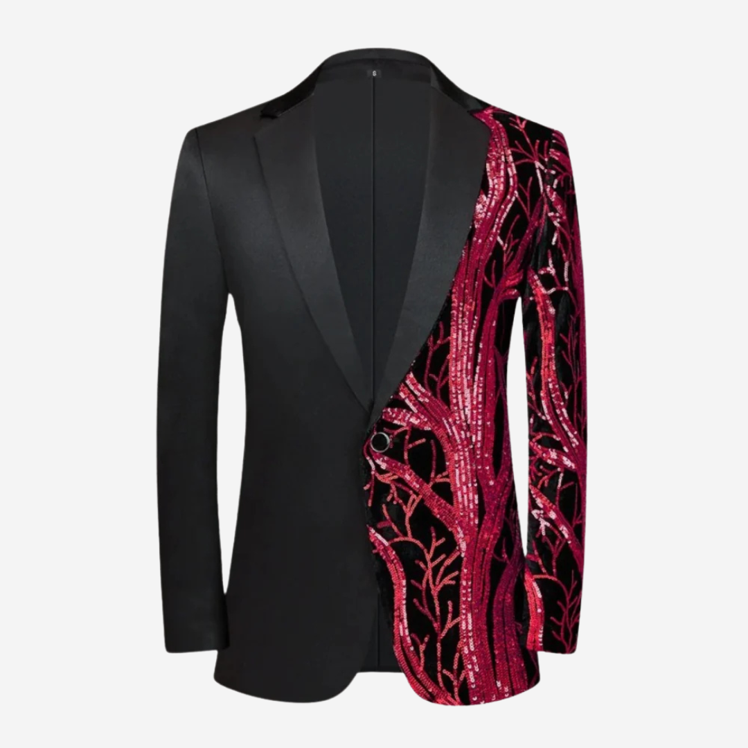 Luxe Herenblazer met Pailletten Design