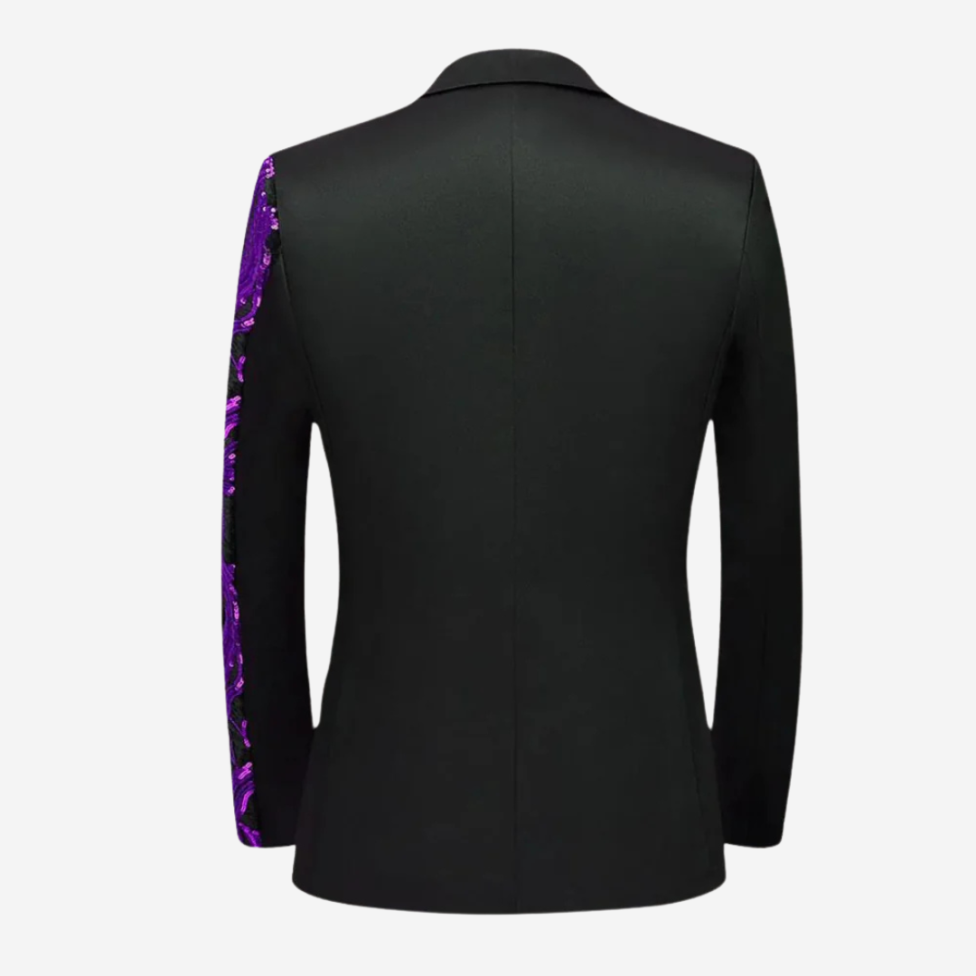 Luxe Herenblazer met Pailletten Design