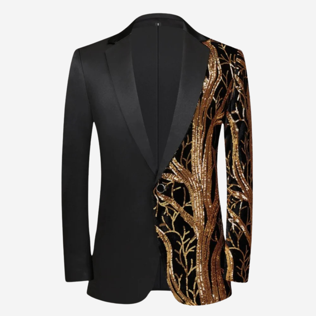 Luxe Herenblazer met Pailletten Design