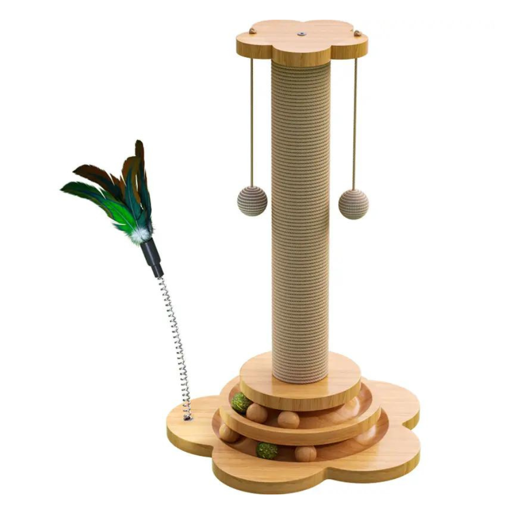Luxe Houten Krabpaal met Speelopties