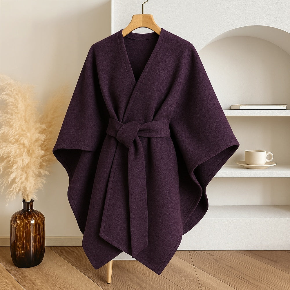 Luxe Winddichte Sjaaljas met Stijlvolle Drape