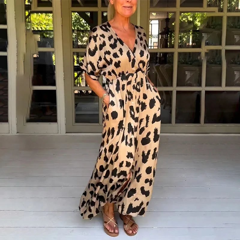 Maxi-jurk met Luipaardprint - Elegante Esmee