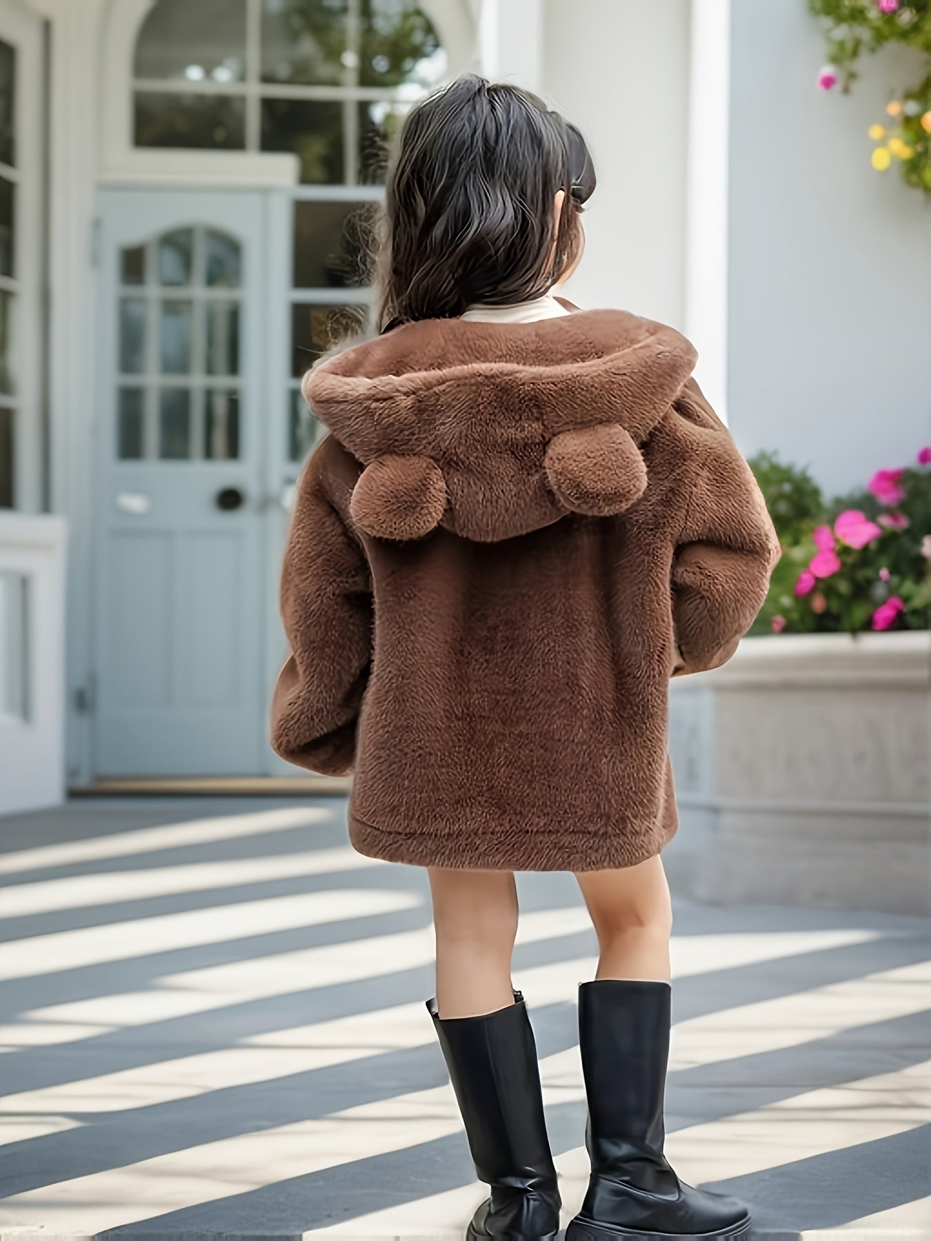 Meisjes Fleece Jas met Capuchon Oortjes