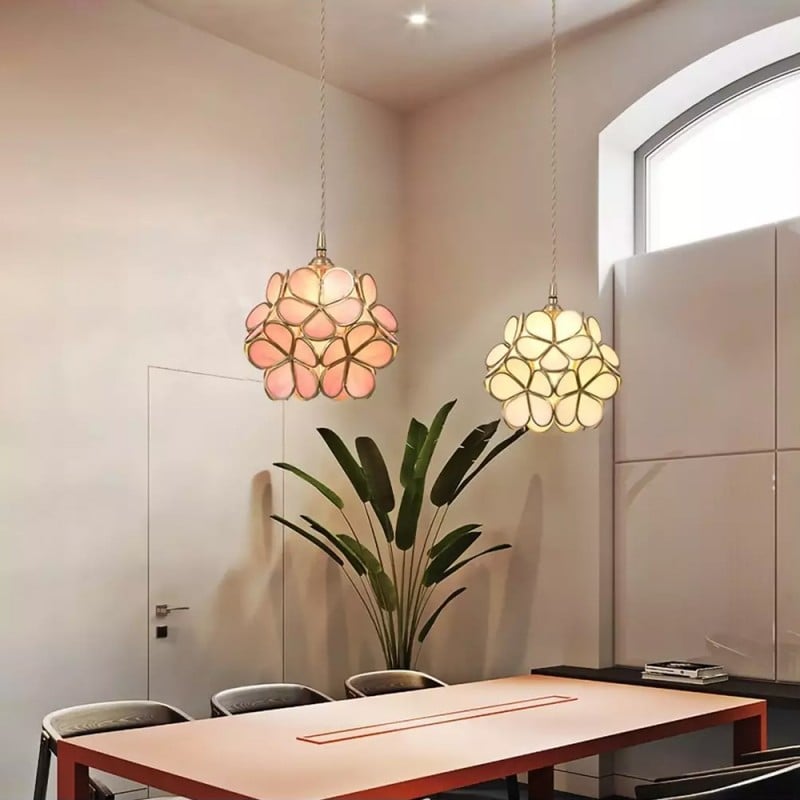 Moderne Bloemen Hanglamp - Acryl Witte Lotusstijl