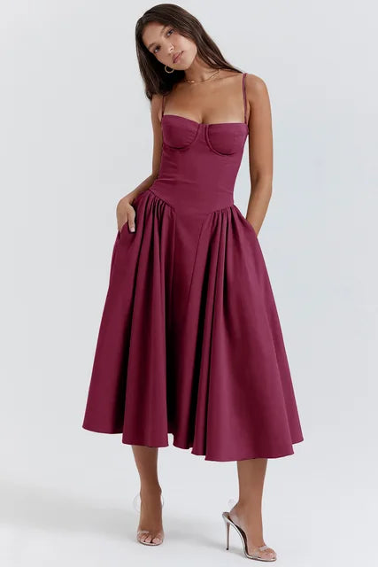 Mouwloze Raquel Korsetjurk - Elegante Vrouwelijkheid