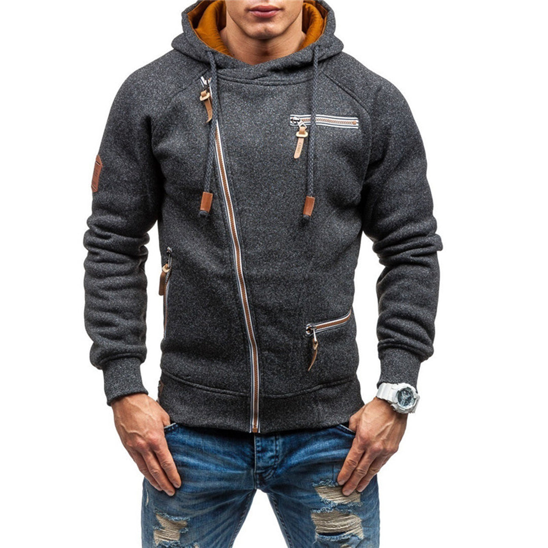 Murie - Herenh hoodie met fleece en zakken