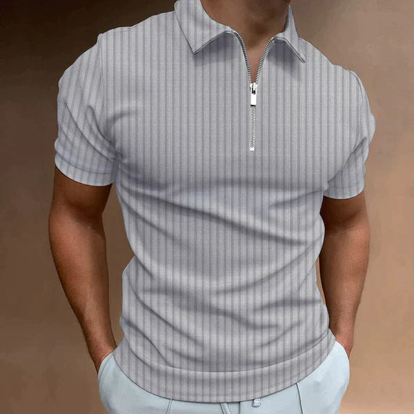Muscle Fit Herenpolo met Rits - Trendy