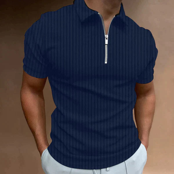 Muscle Fit Herenpolo met Rits - Trendy