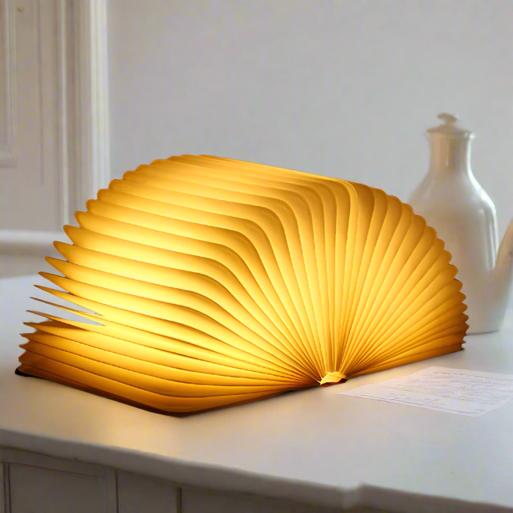 Mystieke Boeklamp met Warme Gloed