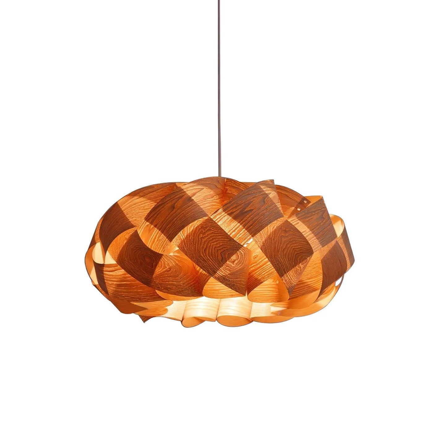 Natuurlijke Houten Hanglamp - LED Verlichting Sfeer