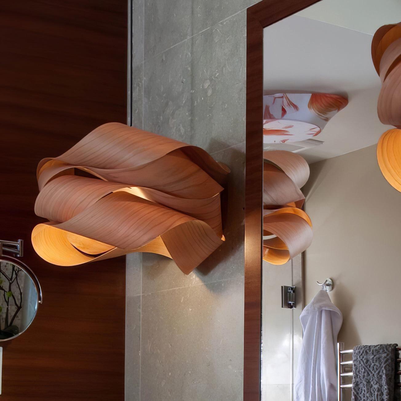 Natuurlijke Houten Hanglamp - LED Verlichting Sfeer