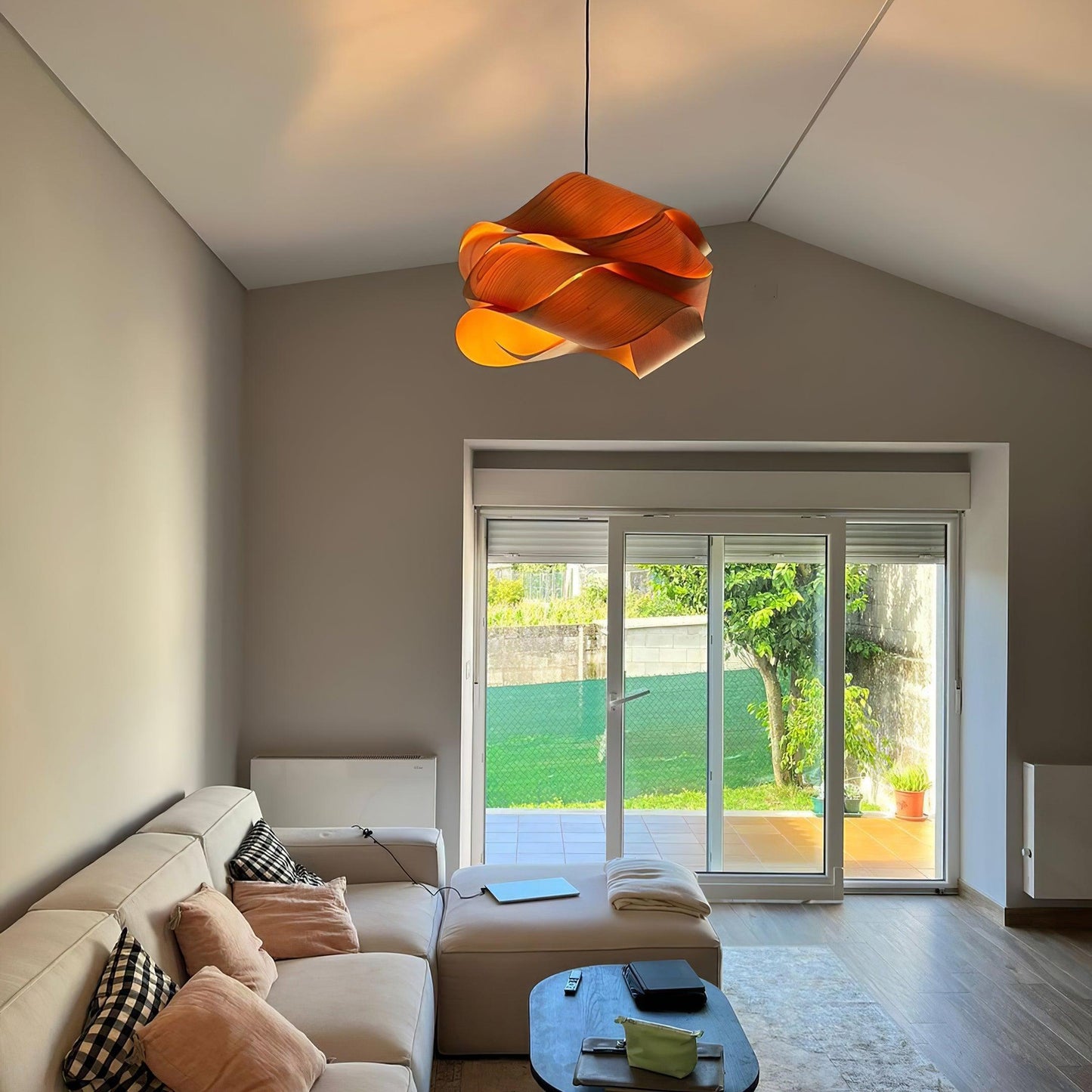 Natuurlijke Houten Hanglamp - LED Verlichting Sfeer