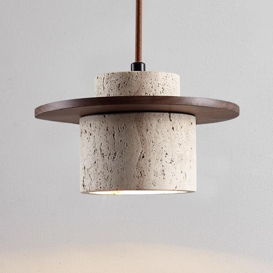 Natuurlijke Travertijn Hanglamp - LED Dimbaar
