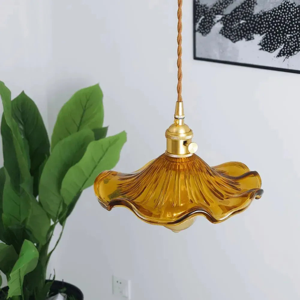 Nicola Hanglamp - Glas Met Bloemrijke Ontwerp
