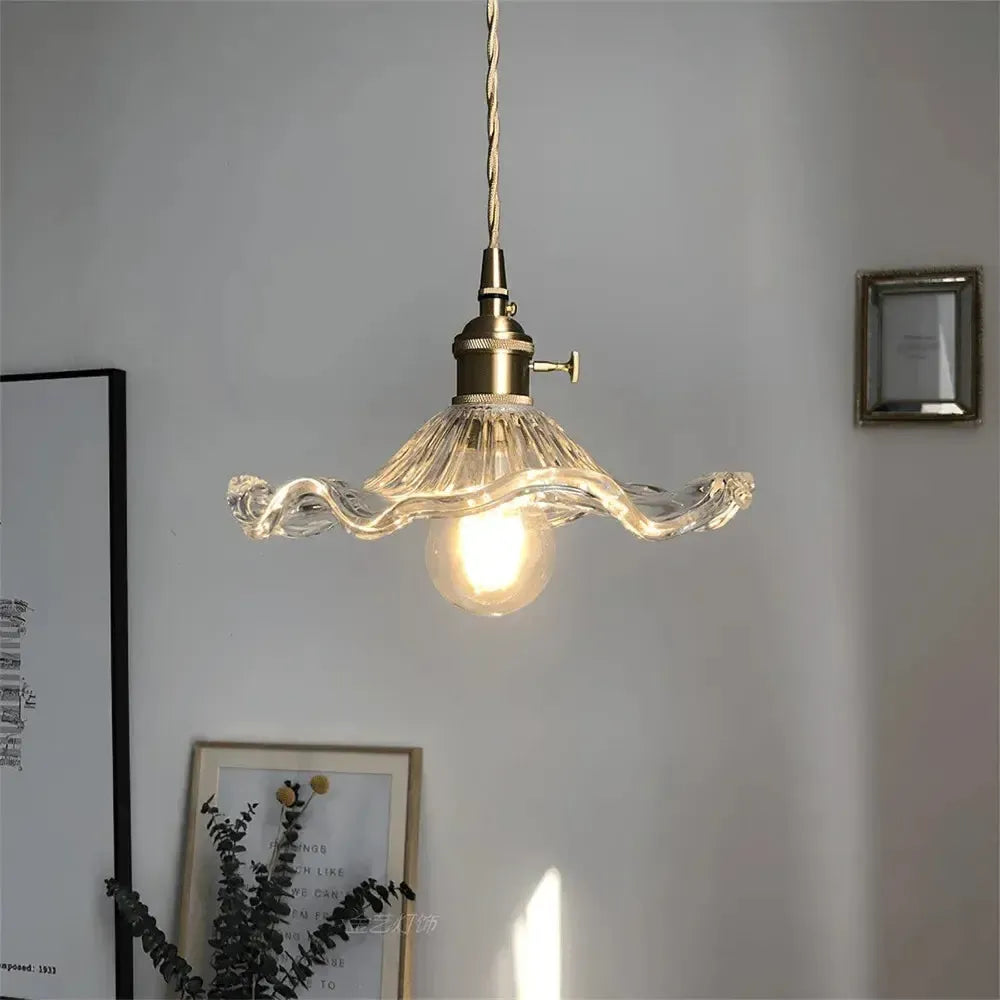 Nicola Hanglamp - Glas Met Bloemrijke Ontwerp