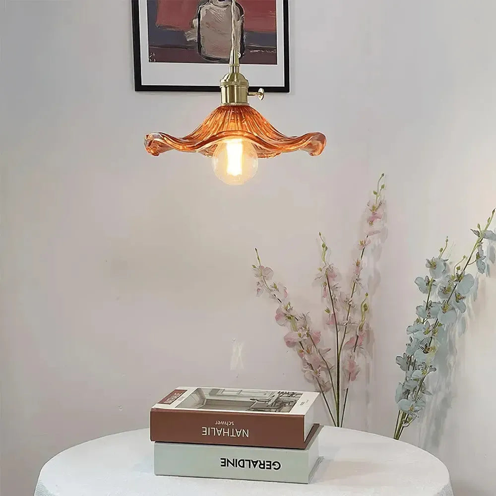 Nicola Hanglamp - Glas Met Bloemrijke Ontwerp