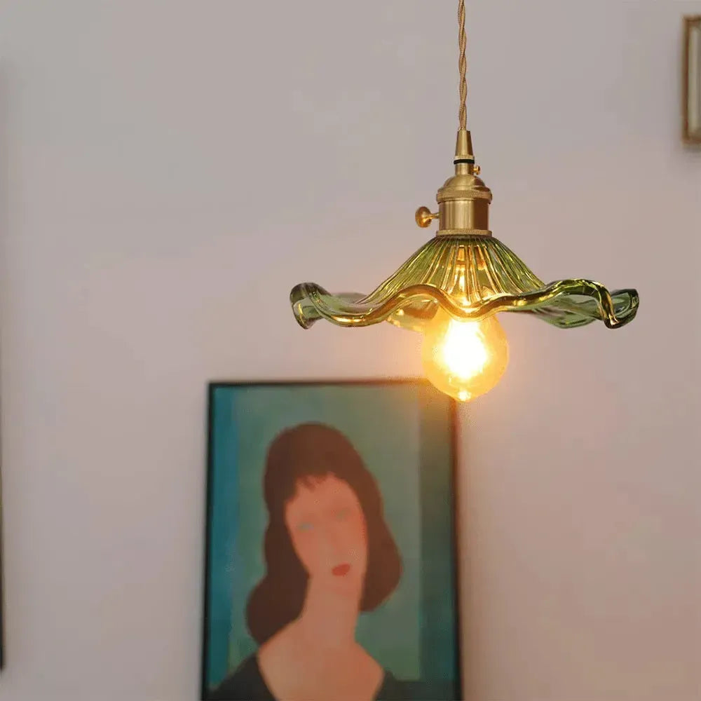 Nicola Hanglamp - Glas Met Bloemrijke Ontwerp