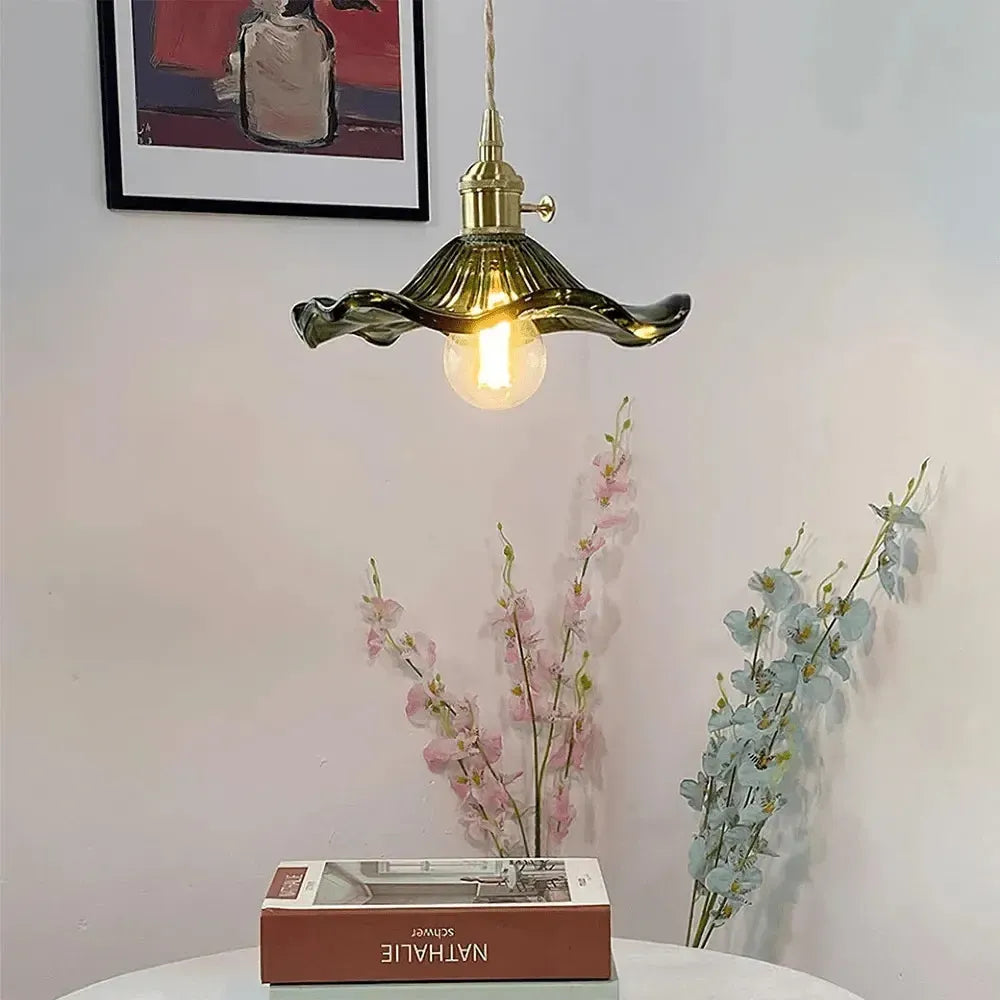 Nicola Hanglamp - Glas Met Bloemrijke Ontwerp