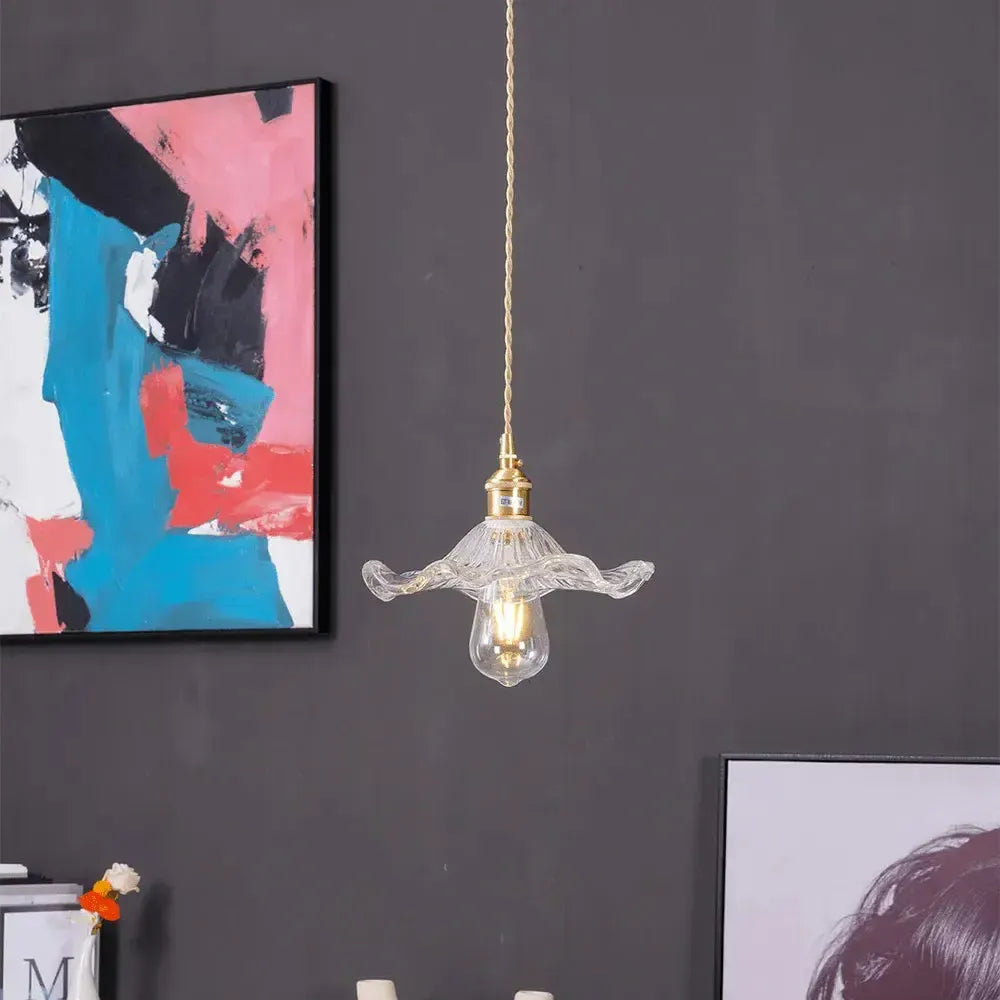 Nicola Hanglamp - Glas Met Bloemrijke Ontwerp