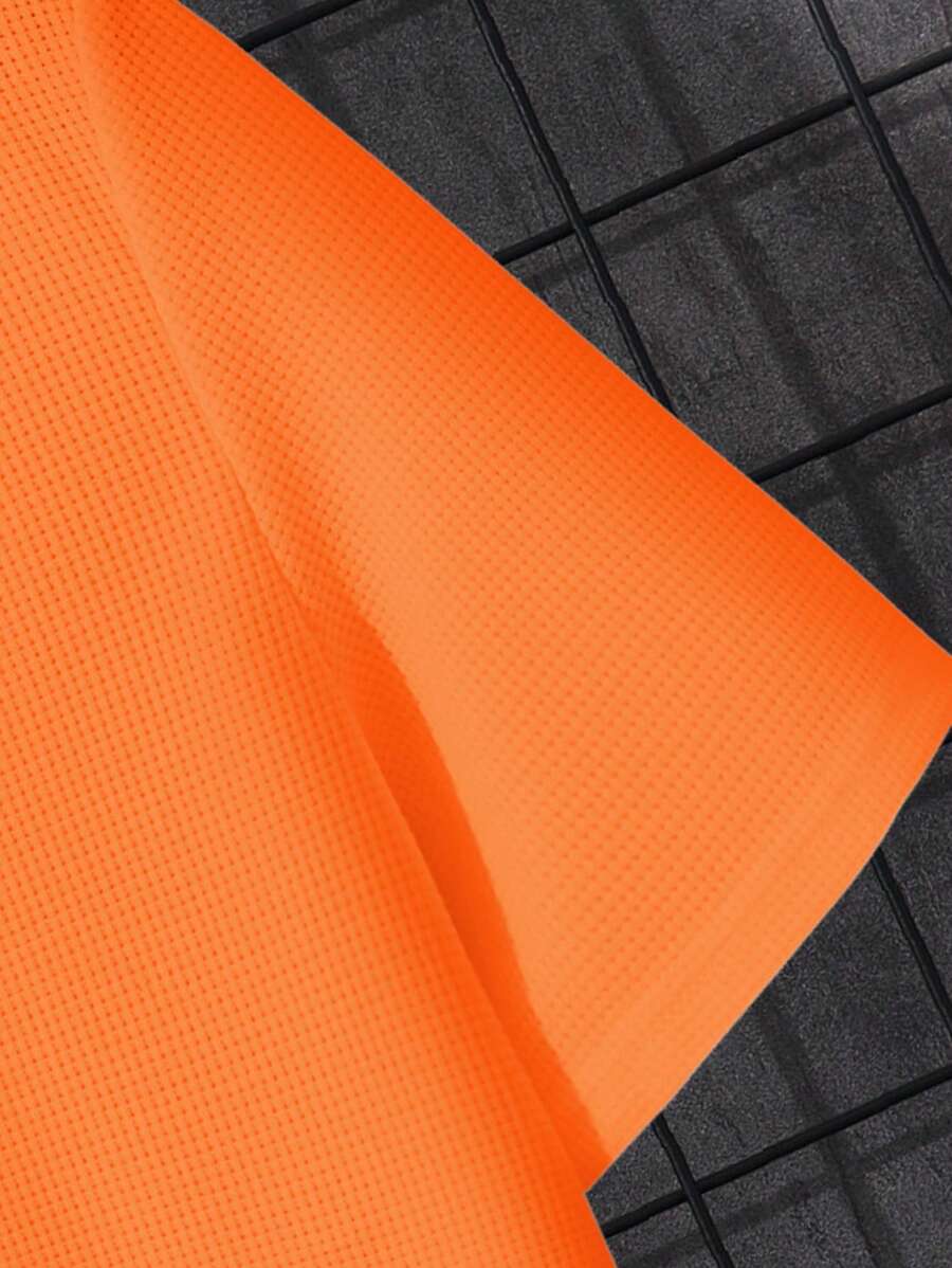 Oranje Heren T-shirt met Moderne Halslijn