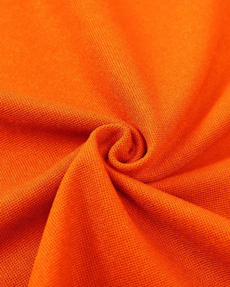 Oranje Herenpolo met Contrasterende Details