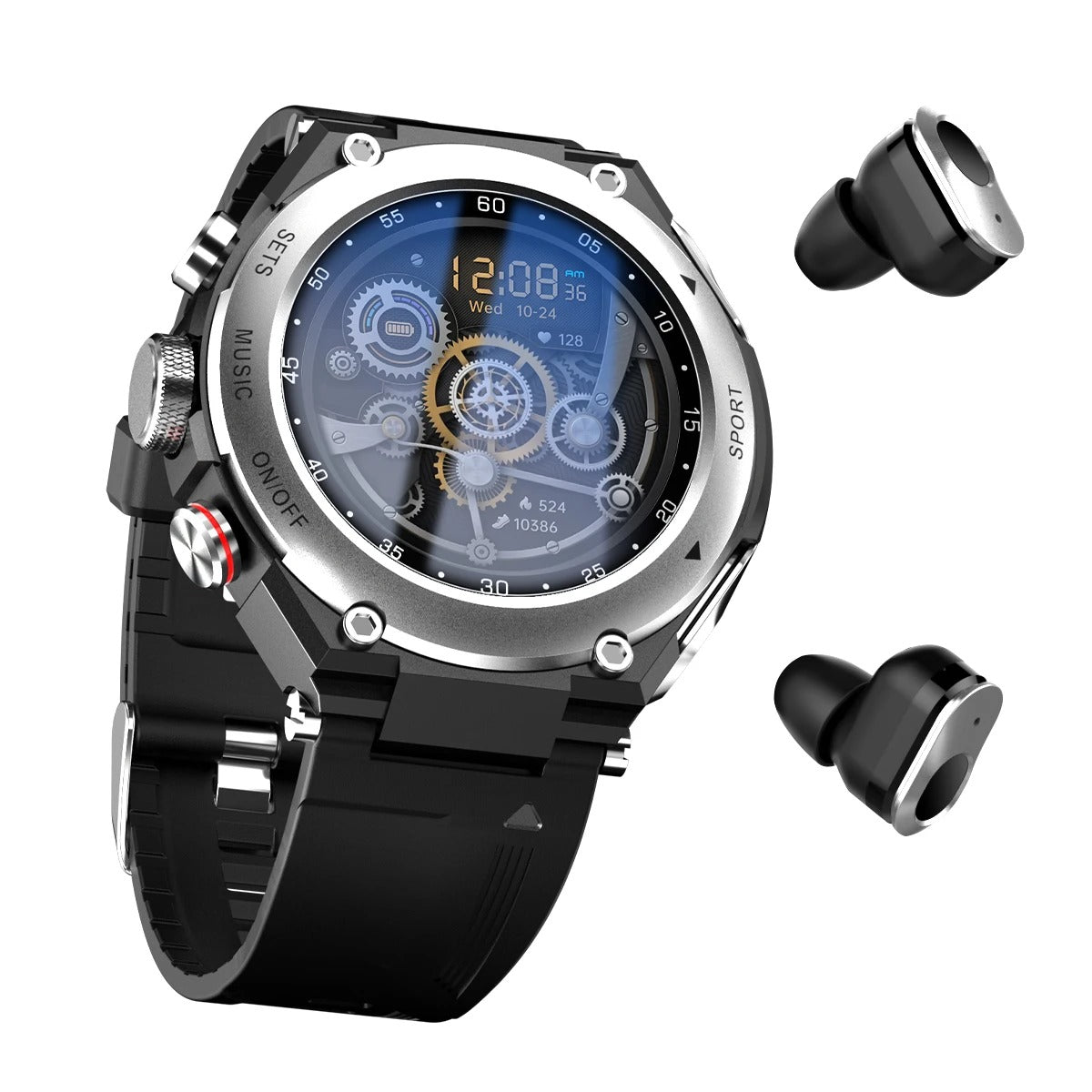 Oreste Smartwatch met Draadloze Oordopjes