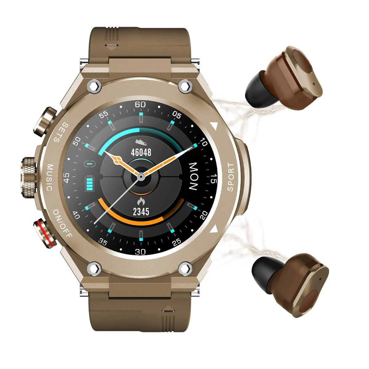 Oreste Smartwatch met Draadloze Oordopjes