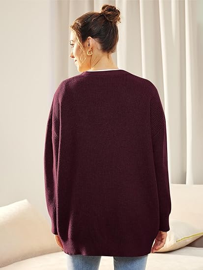 Oversized Damesvest V-hals Knoopsluiting Aleen
