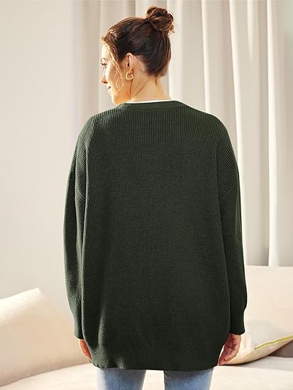Oversized Damesvest V-hals Knoopsluiting Aleen