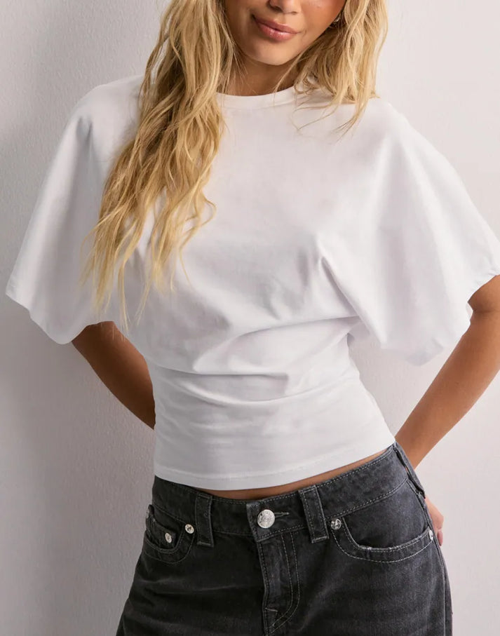 Oversized T-shirt met Brede Mouwen