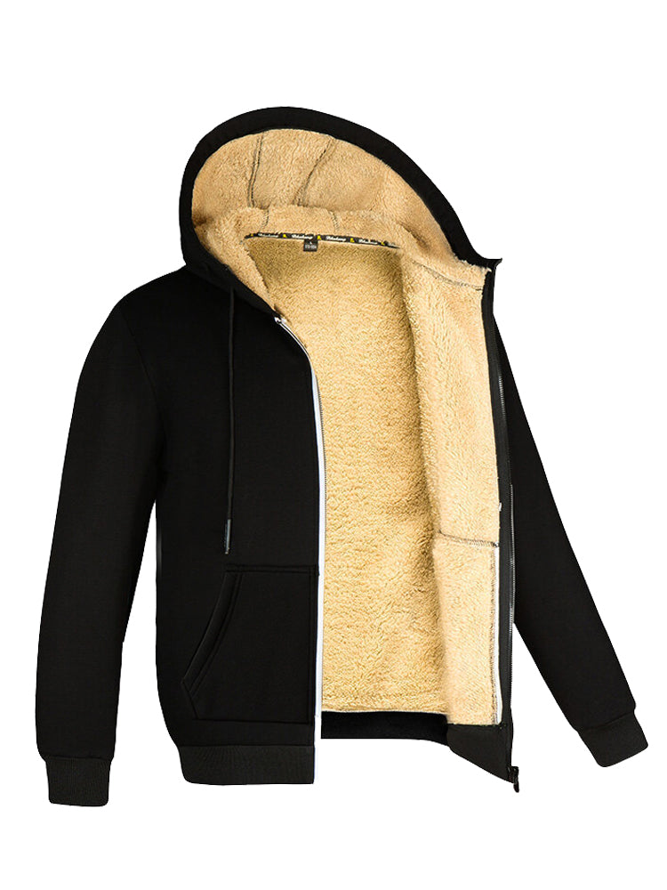 Patrick - Heren Fleece Trui met Bontvoering