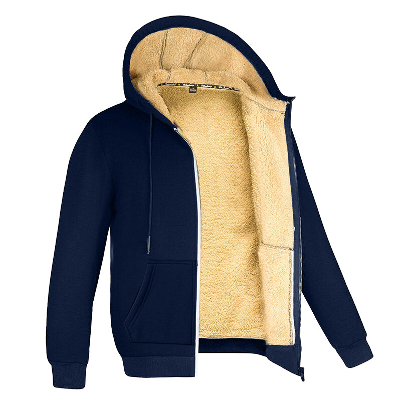 Patrick - Heren Fleece Trui met Bontvoering